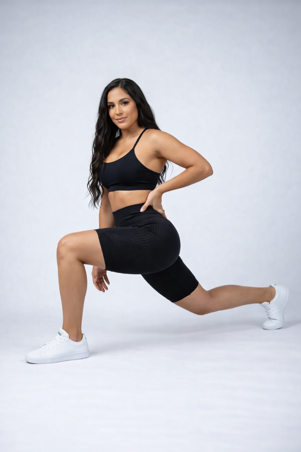 Mallas cortas Curvella 3D – Negro clásico